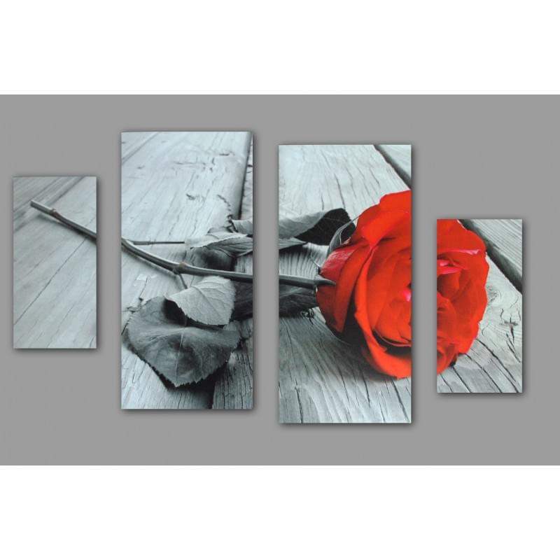 Čtyřdílný dekorační obraz s motivem Růží - 4D_10070_00011